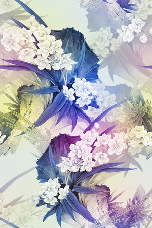 玉兰花印花华亿平台图片