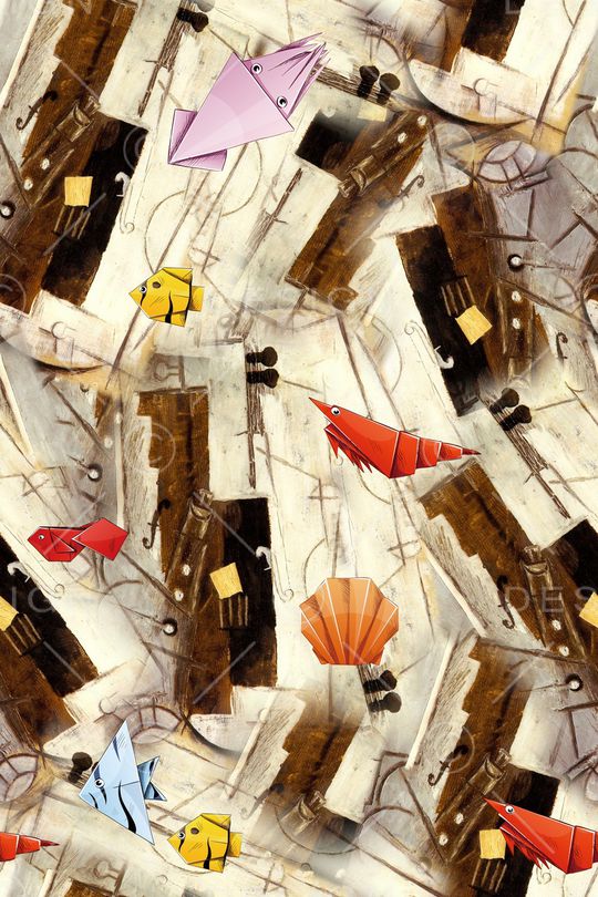 抽象手绘油画印花华亿平台图片