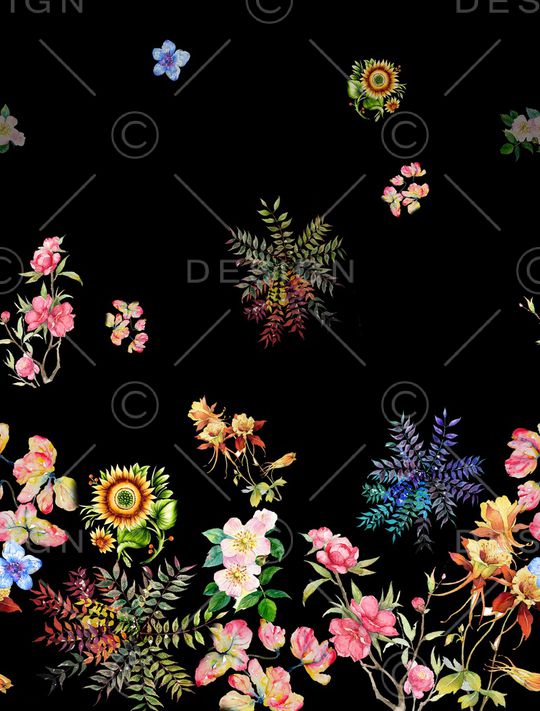 向日葵印花华亿平台图片