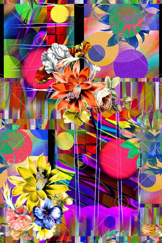 抽象印花华亿平台图片