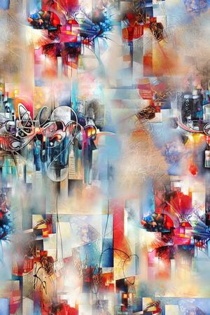 抽象印花华亿平台图片