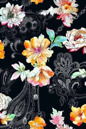 手绘印花华亿平台图片