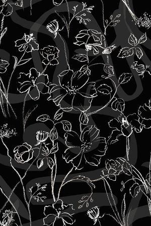 黑白印花华亿平台图片