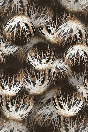 花卉写意印花华亿平台图片