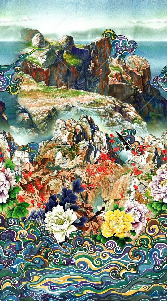 中国风印花华亿平台图片