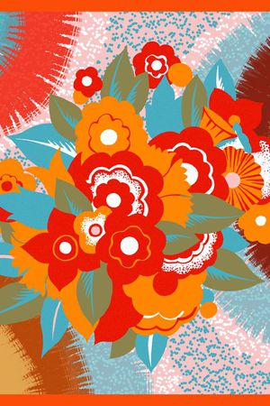 风格化花卉印花华亿平台图片