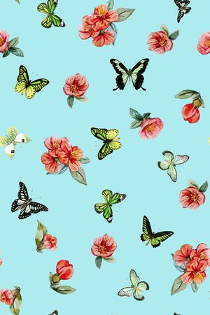 蝴蝶印花华亿平台图片