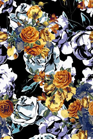 花卉印花华亿平台图片