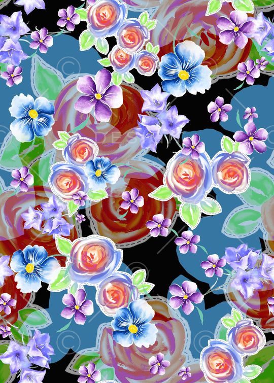 花朵印花华亿平台图片