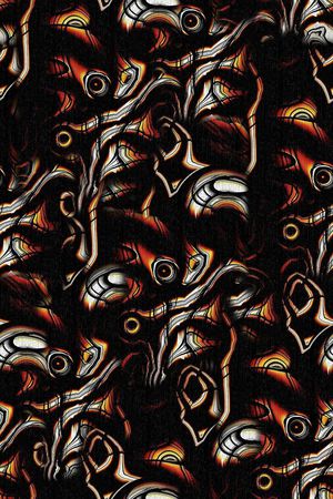 抽象手绘几何印花印花华亿平台图片