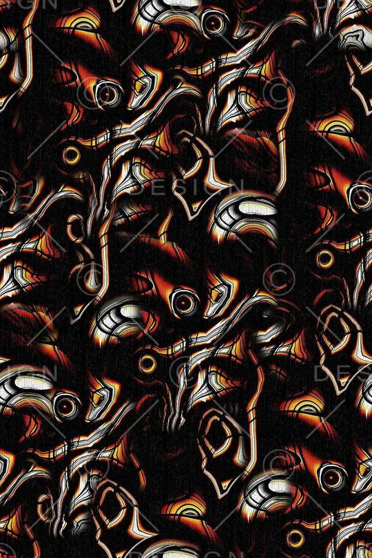 抽象手绘几何印花印花华亿平台图片