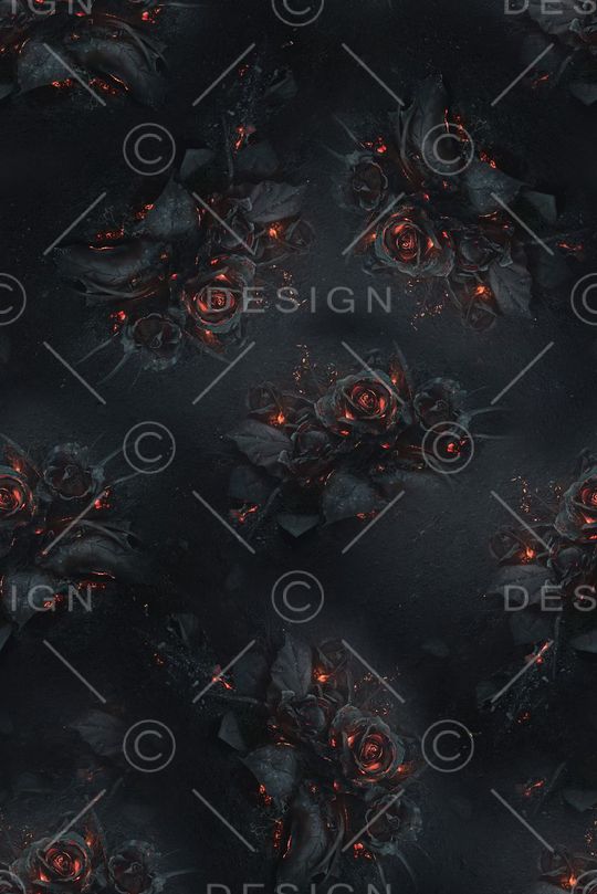 抽象火焰玫瑰花数码印花印花华亿平台图片