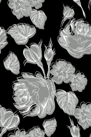 植物剪影印花华亿平台图片