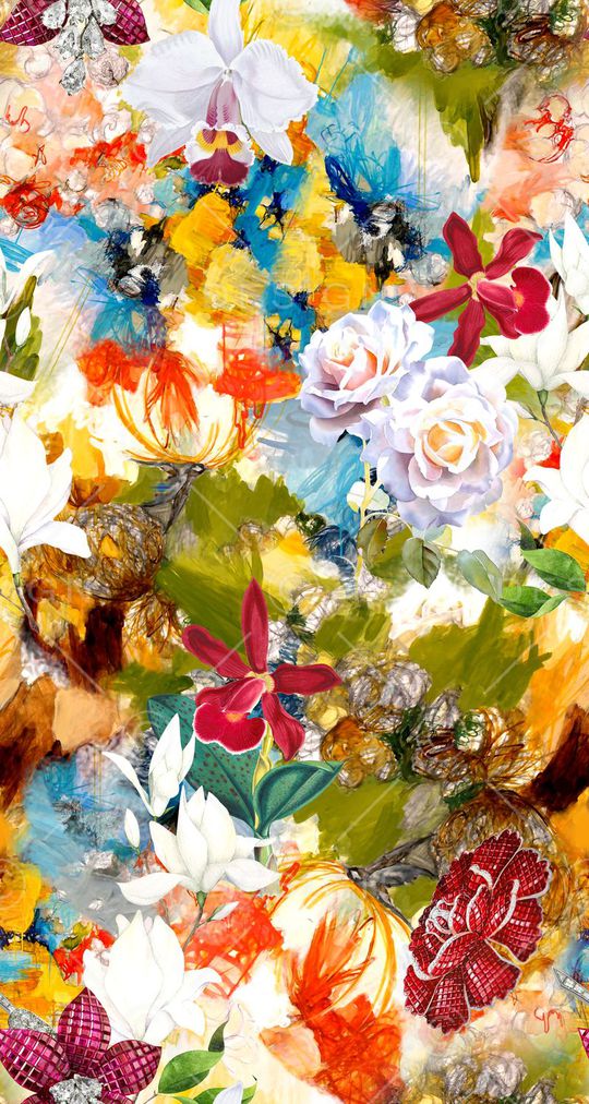 花卉印花华亿平台图片