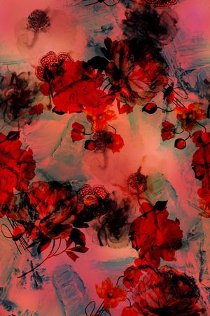 花卉印花华亿平台图片