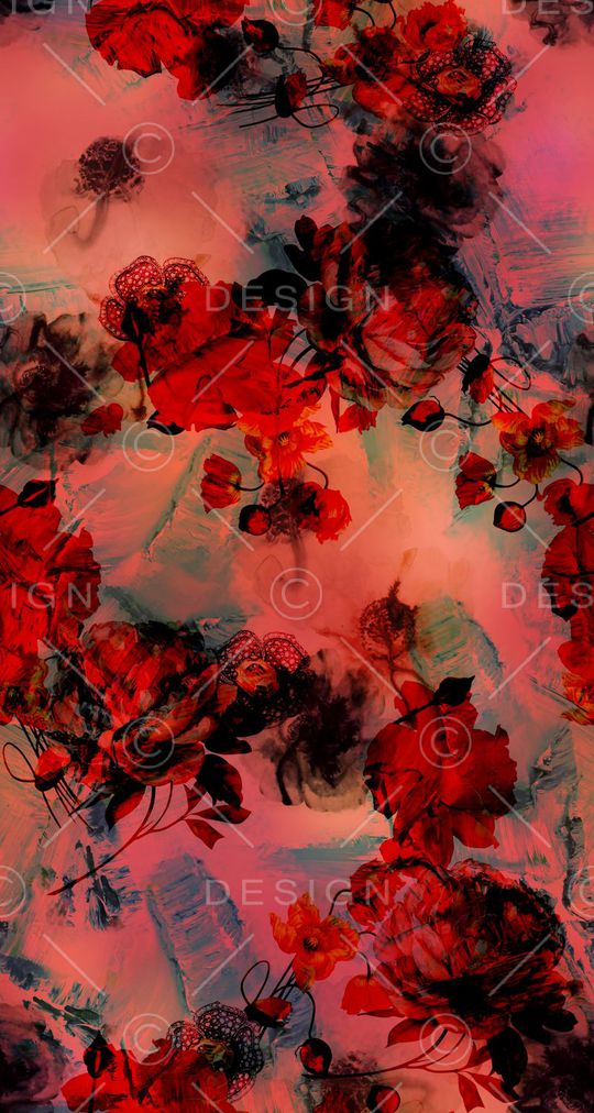 花卉印花华亿平台图片