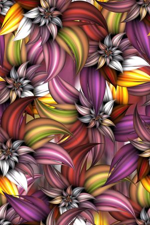 抽象手绘分形几何艺术数码印花印花华亿平台图片