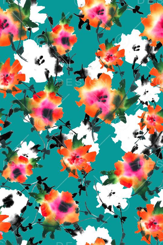 水墨印花华亿平台图片