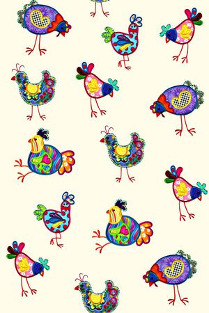 卡通小鸡印花华亿平台图片