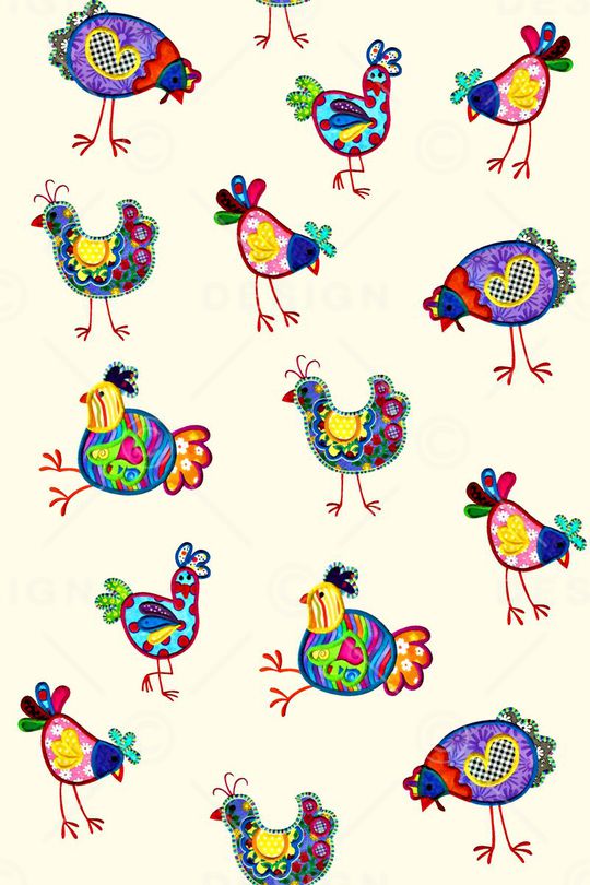 卡通小鸡印花华亿平台图片