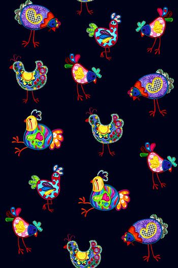 卡通小鸡印花华亿平台图片