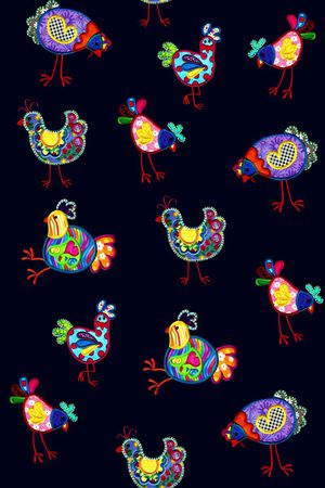 卡通小鸡印花华亿平台图片