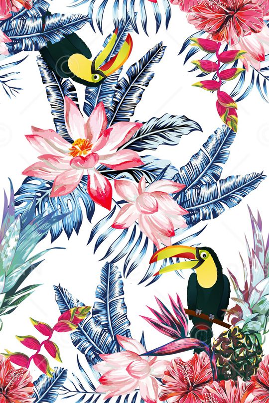 天堂鸟花印花华亿平台图片