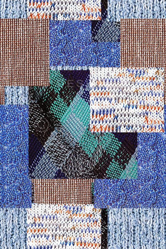 抽象手绘几何格子水彩画民族风北非华亿平台数码印花印花华亿平台图片