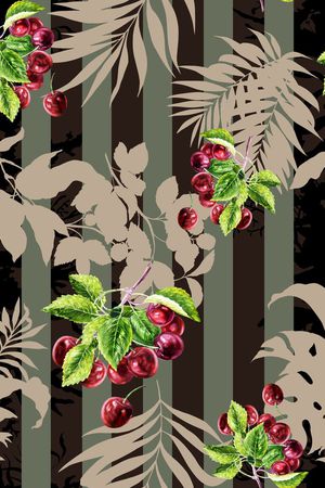 条纹印花华亿平台图片