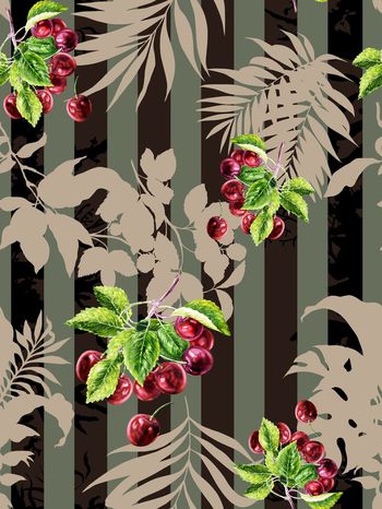 条纹印花华亿平台图片