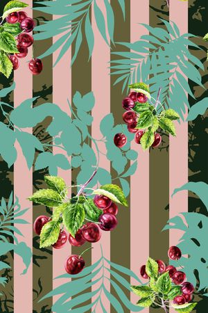 条纹印花华亿平台图片