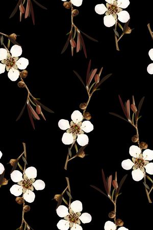 抽象手绘植物印花印花华亿平台图片