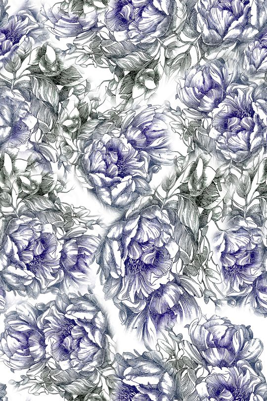 花卉印花华亿平台图片