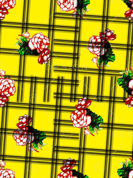 不规则格子印花华亿平台图片