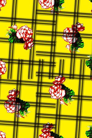 不规则格子印花华亿平台图片