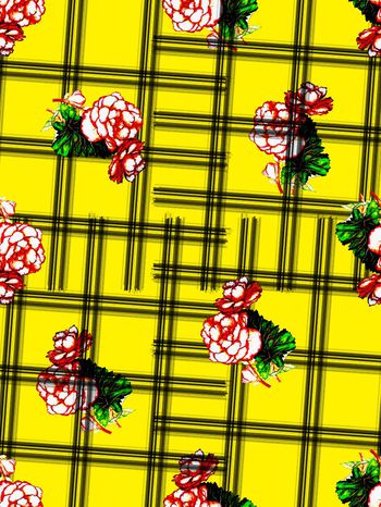 不规则格子印花华亿平台图片