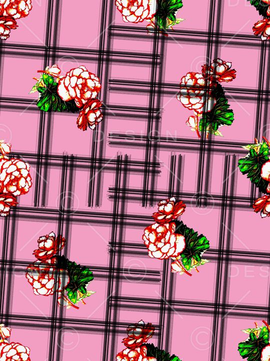 不规则格子印花华亿平台图片