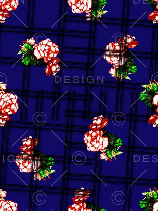 不规则格子印花华亿平台图片