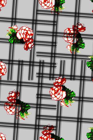 不规则格子印花华亿平台图片