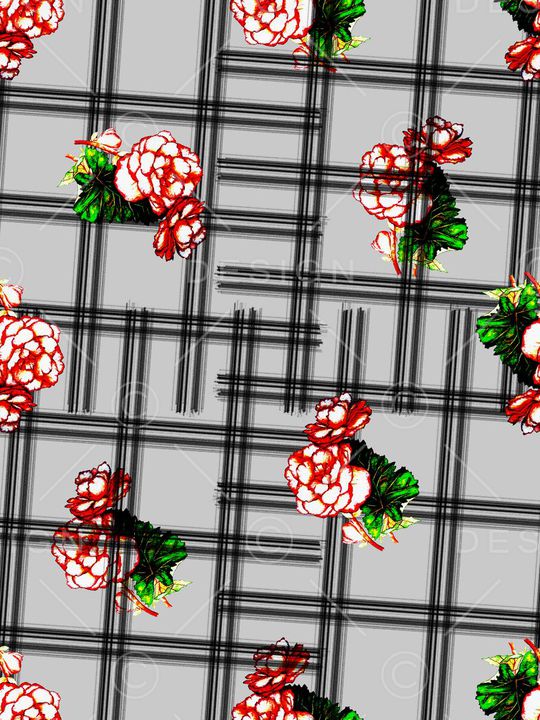 不规则格子印花华亿平台图片