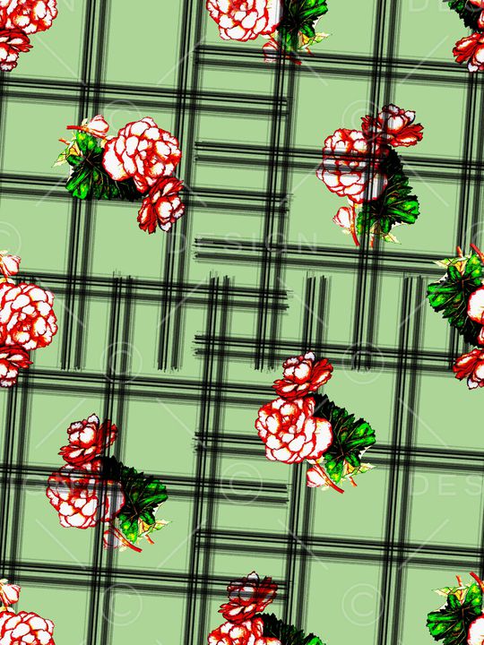 不规则格子印花华亿平台图片