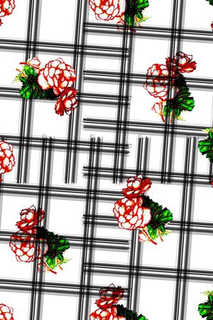 不规则格子印花华亿平台图片