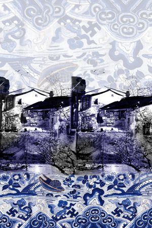 树叶印花华亿平台图片