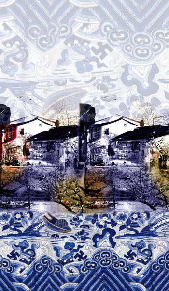 树叶印花华亿平台图片