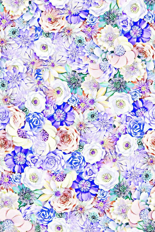 抽象手绘清爽花卉印花印花华亿平台图片