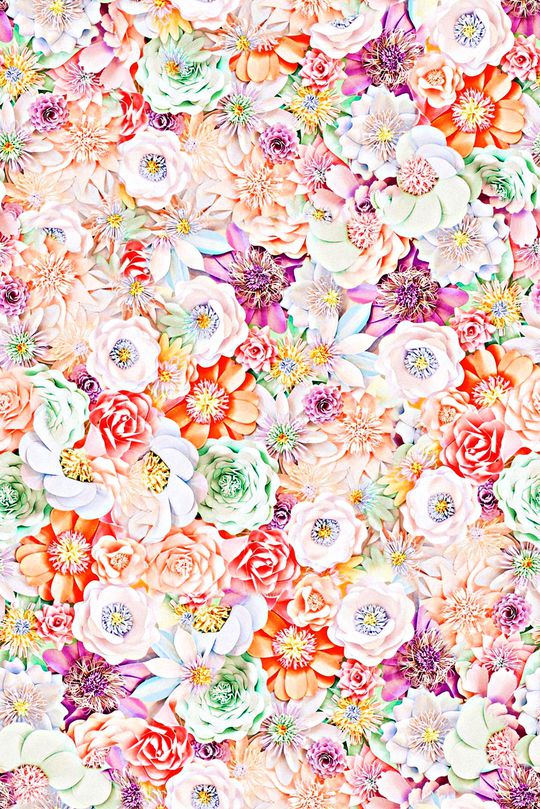 抽象手绘清爽花卉印花印花华亿平台图片