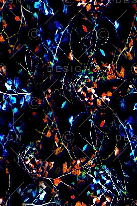 枝叶印花华亿平台图片