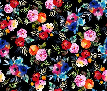 欧美风花卉印花印花华亿平台图片