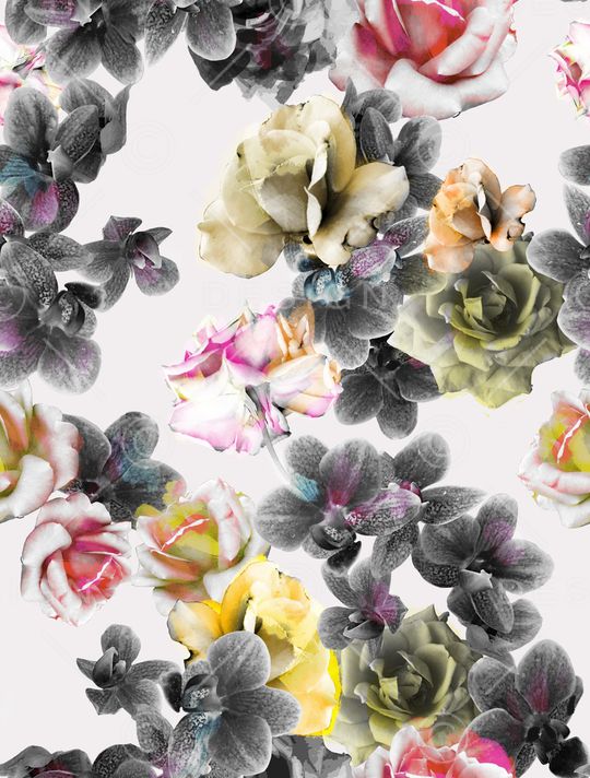 花卉印花华亿平台图片