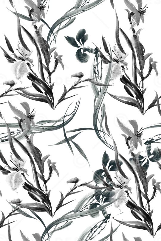 水墨印花华亿平台图片